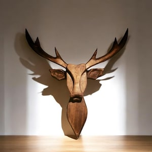 Handmade Deer Head Wall Decor | Rustic Home Accent | Unique Wall Art
