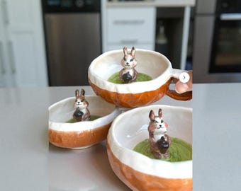 手作りリスマグカップ – かわいいリスのフィギュア付き 200ml (6.7