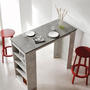 Handmade Kitchen Bar Table | Dining & Counter Table | 120 x 50 cm / 47.2 x 19.7 in | Suntalam Wood