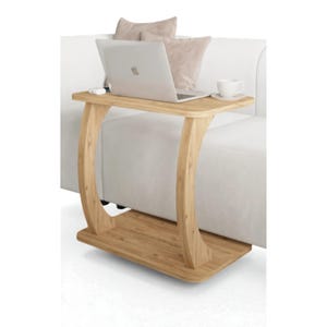 Handmade C-Shaped Laptop Table – Sofa Side Table, Breakfast Tray, Bed Desk, Workstation