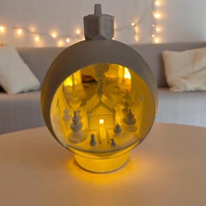 Handmade Snow Globe Tealight LED Night Lamp – Romantic Decorative Gift for Home and Office