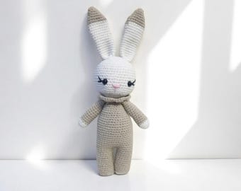 Handmade Organic Amigurumi Bunny – Soft Crochet Rabbit Toy for Babies and Kids