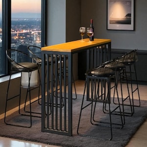 Handmade Multi-Purpose Wooden Table – Natural Pine Finish Desk | Kitchen, Bar, or Work Table (140x40x103 cm)