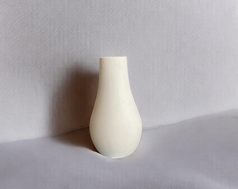 Handmade Decorative Vase | White Ceramic Home Decor Object | Unique Modern Accent for Living Room or Office