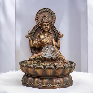 Zen Durga-Themed Water Fountain | Tranquil Home Decor | Spiritual Accent
