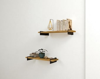 Handmade Wooden Wall Shelf Set of 2 – Rustic Floating Shelves (60 cm)