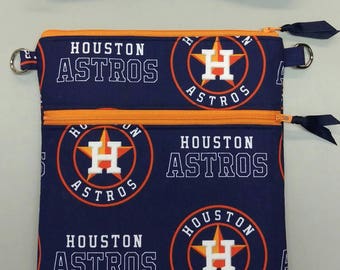 Houston Astros MLB cross body messenger bag, tablet case handmade