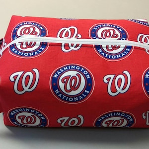 Ręcznie robiony zestaw kosmetyków Washington Nationals, zestaw do golenia, kosmetyczka, kosmetyczka