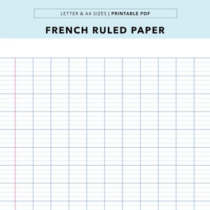 印刷可能なフランス語罫線紙、筆記体練習シート、大きなグリッド12mm