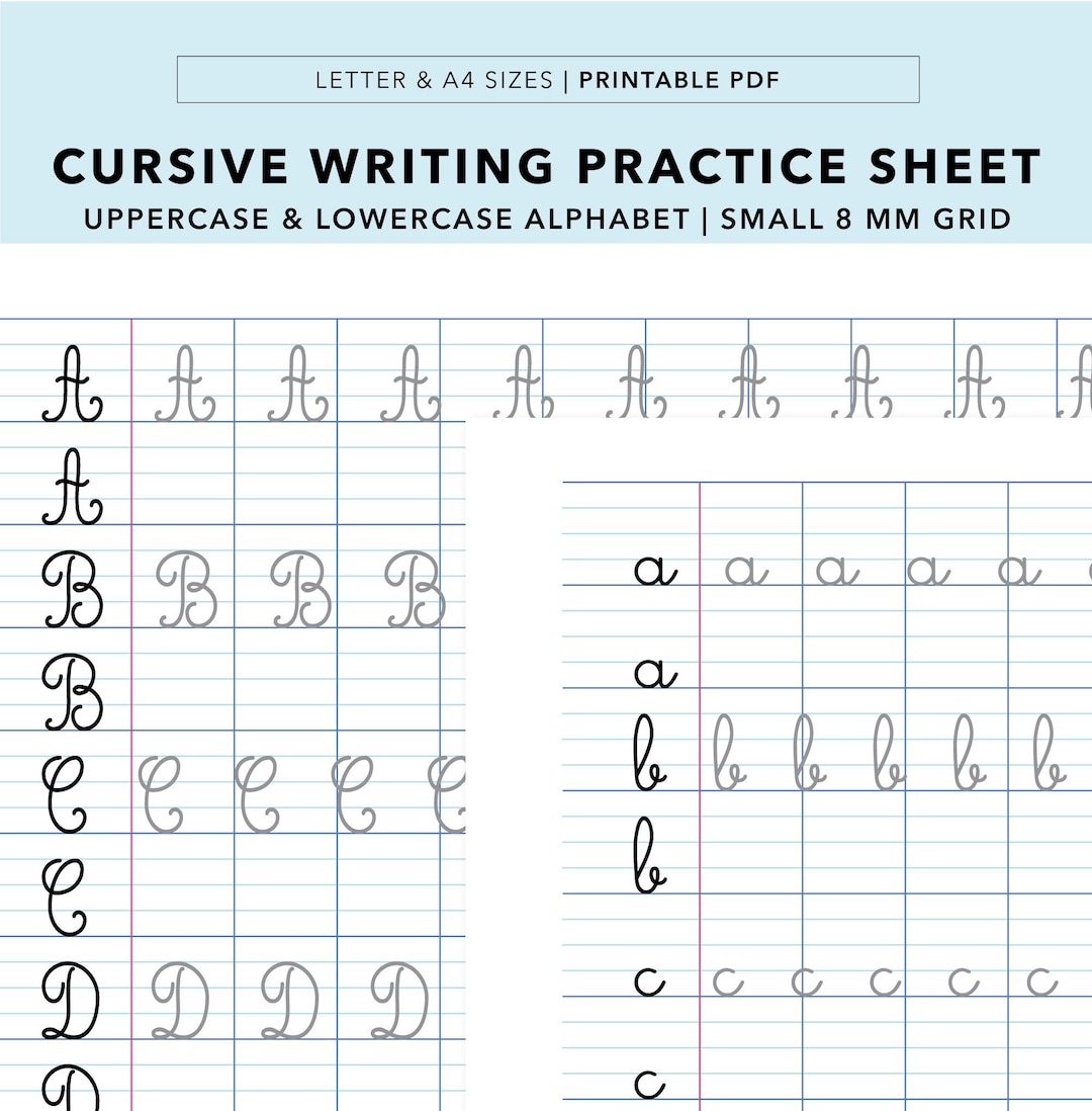 French Language Ruler Paper French Ruled Writing Practice Sheet Bundle: Uppercase & Lowercase ...