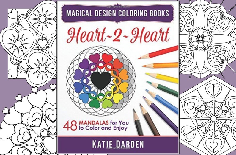 Heart2Heart Adult Coloring Book 48 Mandalas to Color & Enjoy Magical Design Coloring Books image 1
