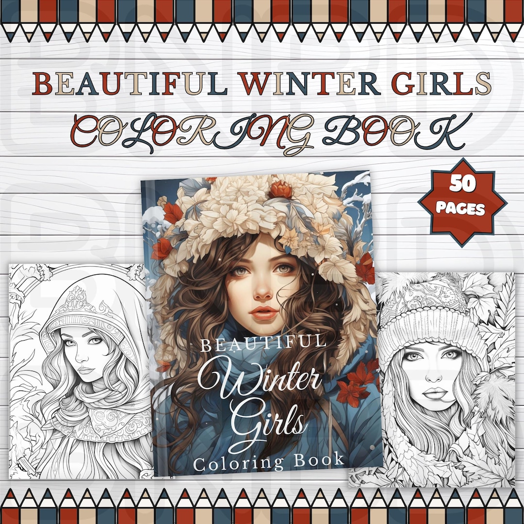 Cozy Girl Coloring Book Winter