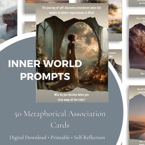 Anregungen zur inneren Welt | 50 metaphorische Assoziationskarten | Kartenset zur Selbstreflexion