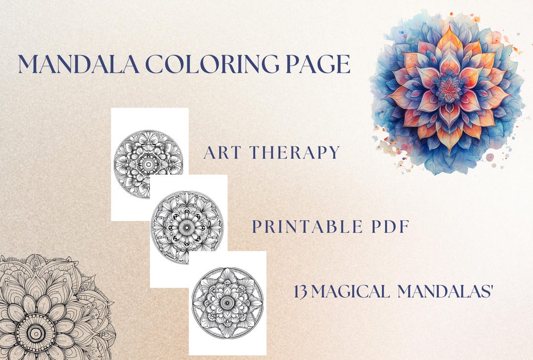 Mandala Coloring Book | Adult Coloring Book | Flower Mandala | Instant ...