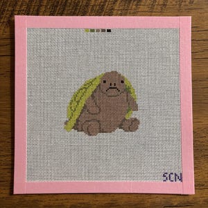 Grumpy Turtle Needlepoint Canvas