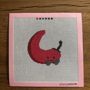 Chili pepper needlepoint canvas