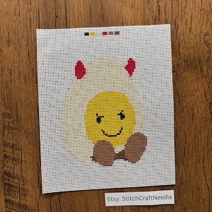 Deviled egg needlepoint canvas