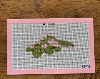 Grün und Pink Dragon Nadelspitze Canvas