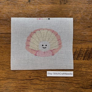 Scallop needlepoint canvas