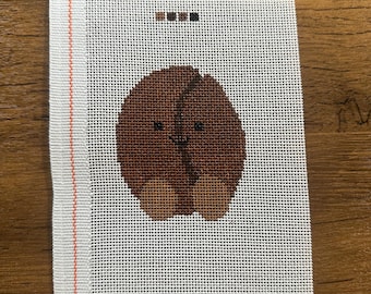 Coffee bean needlepoint canvas