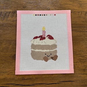 Birthday cake needlepoint canvas