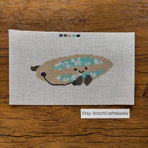 Surfboard needlepoint canvas