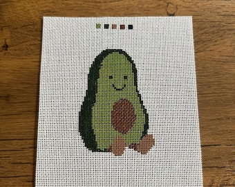 Avocado needlepoint canvas