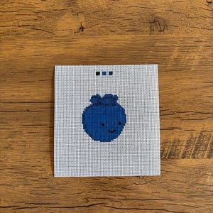 Blueberry needlepoint canvas