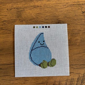 Rain drop needlepoint canvas