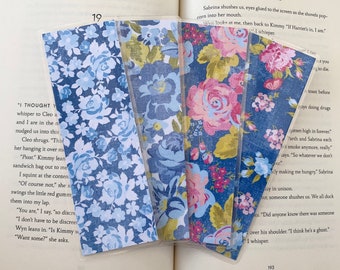 Floral Patterns Reversible Bookmark 2x6 Laminated