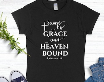 Saved by Grace Tshirt, christliches Shirt, Bibel-Shirt, klassisches Unisex-T-Shirt