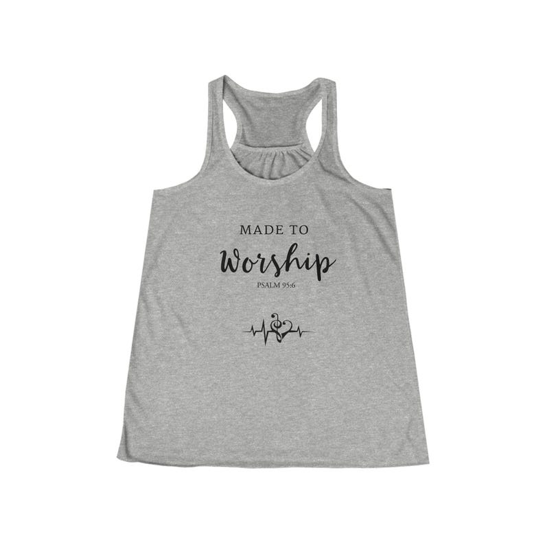 Made to Anbetung fließenden Tank | Inspirierendes Damen Workout Top, lässige Sommerkleidung, christliches Geschenk, glaubensbasiertes Kleid Bild 5