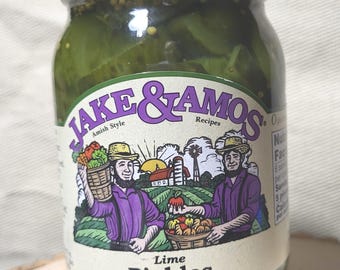 Jake & Amos Lime pickles! Hard to find!  OLD time recipe