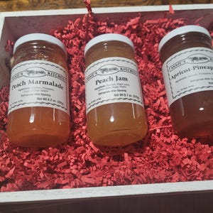Gourmet Jam Gift Box: Peach, Apricot Pineapple, Small Batch