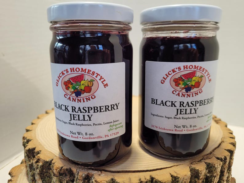 Seedless Black Raspberry Jelly: Homemade Taste, 8 Oz Jar - Etsy