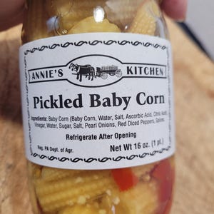 Pickled Baby Corn! - small batch canning, so yummy! Corny card available