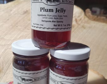 Plum Jelly - 9.7oz jars; Delicious homemade taste! Simple ingredients