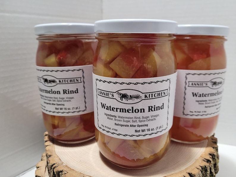 Watermelon Rind Label Watermelon Rind Pickles- OLD Time Recipe! Small Batch Canning, so Yummy ...
