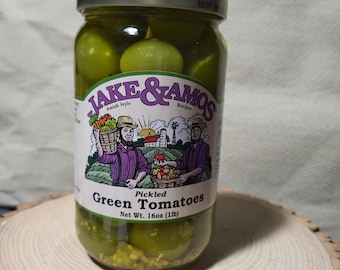 Jake & Amos Pickled Green Tomatoes; tasty treat