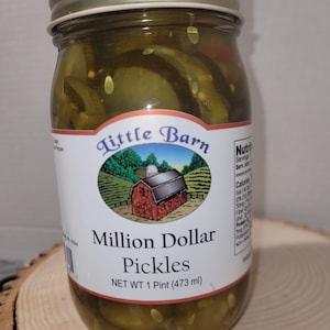 Million Dollar Pickles-  small batch canning, so yummy! Sweet pickles, great on sandwiches