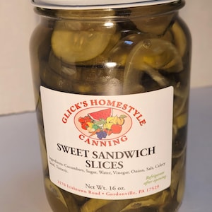 Sweet Sandwich Slices - Pickles-  small batch canning, so yummy! Crispy & sweet