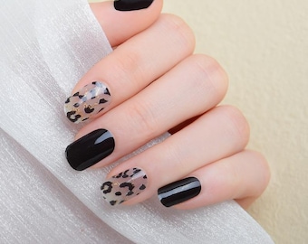 Leopard Print Gel Nail Wraps| Semi-Cured Gel Nail Strips| Fall Nail Wraps| Halloween Nail Wrap| Christmas Gift For Her| color street