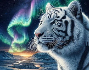 Mystical White Tiger Digital Files