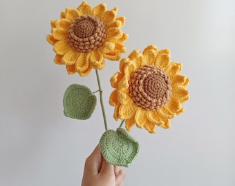 Crochet, hecho a mano, flor de punto, lirio, margarita, girasol, único, bricolaje, tejido, personalizado, tejido, arte floral en fibra, regalo, regalo de San Valentín