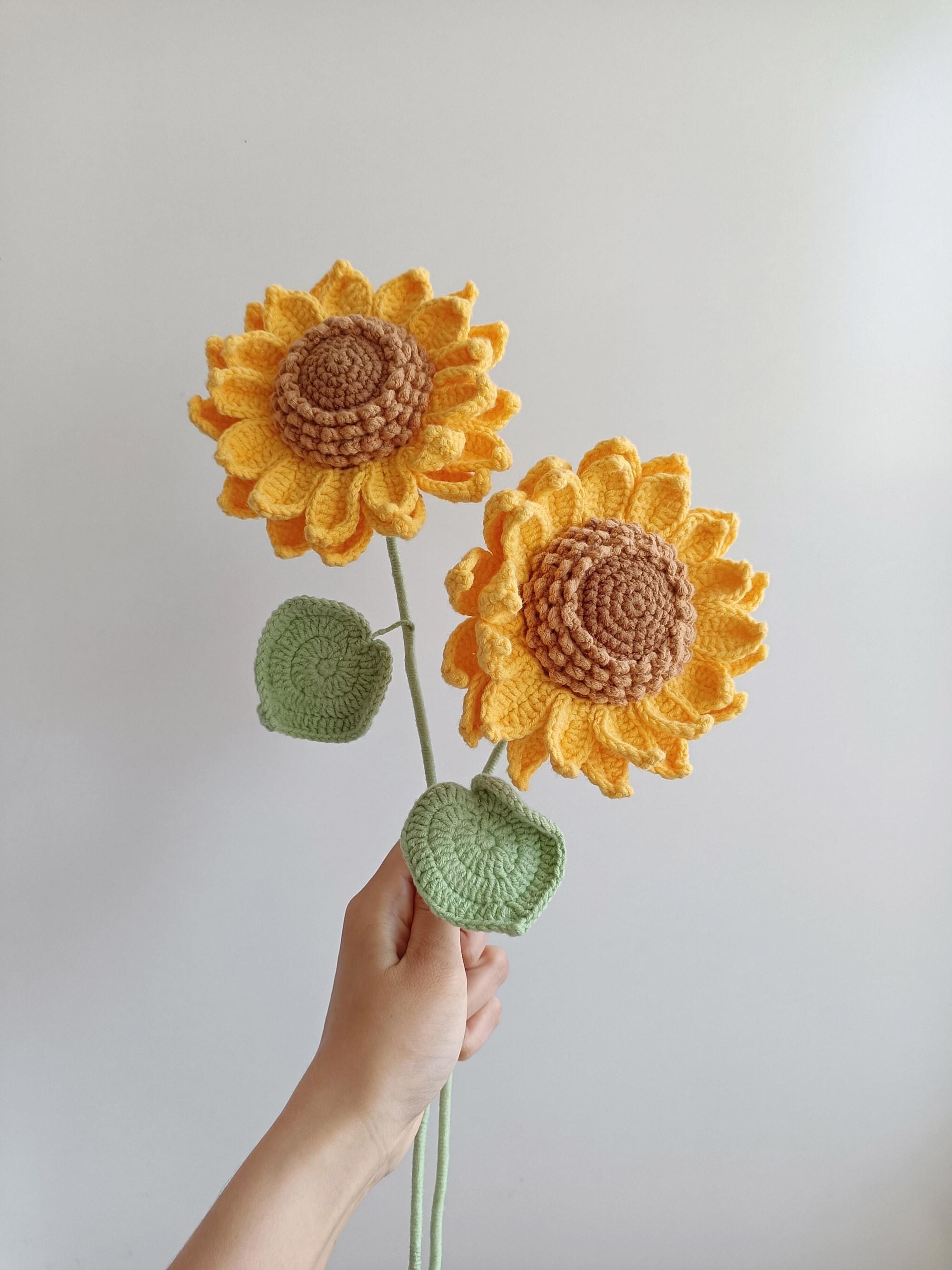 Crochet, handmade, knit flower, Lily, Daisy, sunflower, unique, DIY, knit, custom, knitting,floral fiber art, gift, Valentine's Day gift