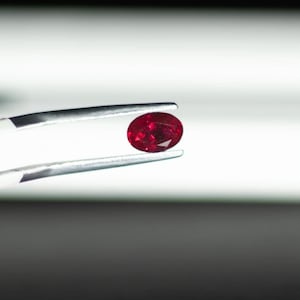 Pigeon Blood Red Lab Ruby, Oval Cut Czochralski Ruby