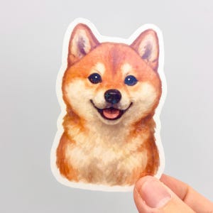 Adesivi per animali domestici Shiba Inu, adesivi per cuccioli, adesivi per auto, planner per bottiglie per laptop, regalo per la perdita di un animale domestico, regalo per lei, regalo di compleanno, amante dei cani, album di ritagli
