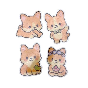 Schattige Corgi sticker huisdier sticker hond stickers, stickers voor auto's laptop fles planner, huisdier verlies cadeau, cadeau voor haar, verjaardagscadeau, hondenliefhebber cadeau