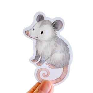 Opossum Liebhaber Aufkleber, Vinyl Aufkleber, wasserdichter Opossum Aufkleber, Schreibwaren Geschenk für Opossum Liebhaber, Opossum wasserdicht Kawaii Chibi Cute