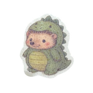 Sticker dinosaure hérisson mignon, stickers autocollants drôles pour journal, voitures, tablette, planificateur de bouteille pour ordinateur portable, cadeau de perte d'animal de compagnie, cadeau pour elle, cadeau d'anniversaire